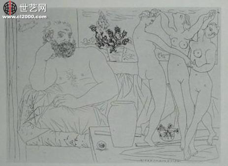 毕加索原版手绘作品亮相北京二十二院街艺术区