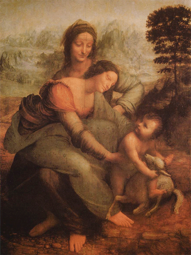 世界名画  达·芬奇《圣母与圣安娜》