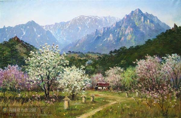 朝鲜画家金相勋作品《春到金刚山》艺术评价