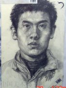 2005年天津美术学院校考高分头像素描试卷