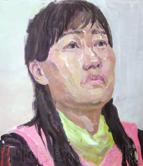 鲁迅美术学院2008年半身人物色彩画考卷作品集合