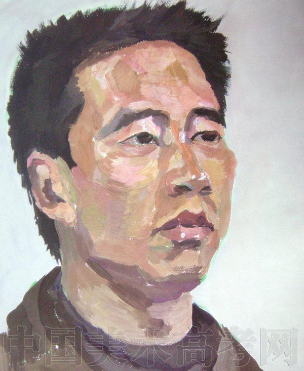 鲁迅美术学院2008年半身人物水粉画考卷赏析